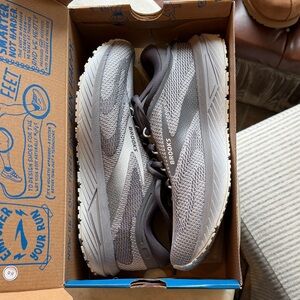 Brooks Gray and White Athletic Shoes